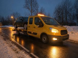 Pomoc drogowa nocą na poboczu – dowóz paliwa Świdnica